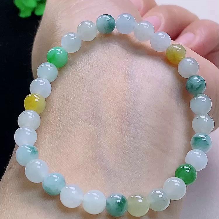缅甸翡翠手串玉手串天然玉石A货