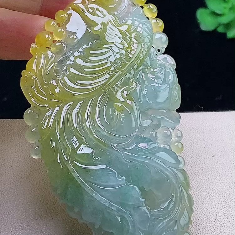 缅甸翡翠牡丹玉吊坠天然玉石A货冰种黄翡证书新款正品老坑0113,珠宝/钻石/翡翠,颈饰,淘宝优惠券,粉丝福利购,淘宝优惠卷