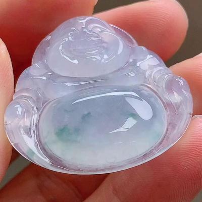 缅甸翡翠佛公玉吊坠天然玉石A货