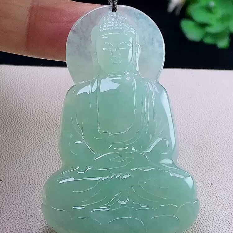 缅甸翡翠大日如来玉吊坠天然玉石A货冰种礼物新款老坑正品0304