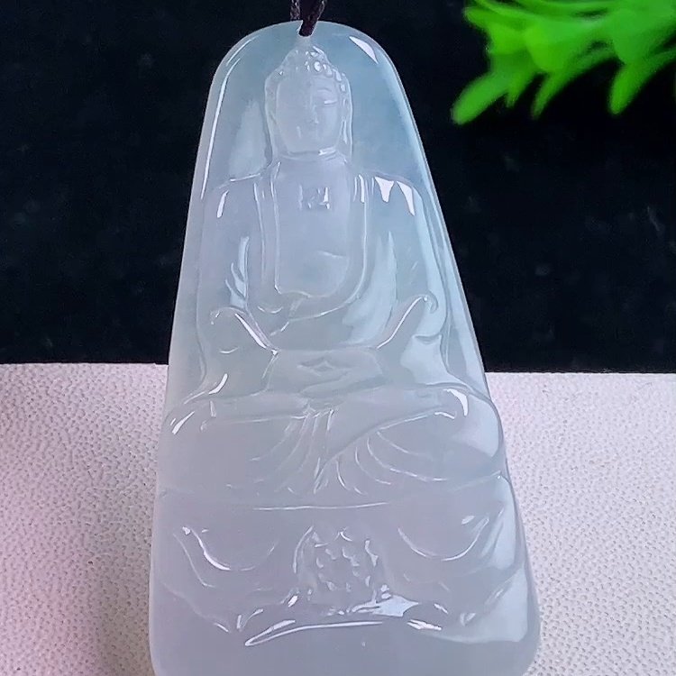 缅甸翡翠大日如来玉吊坠天然玉石A货冰种正品老坑收藏礼物0103