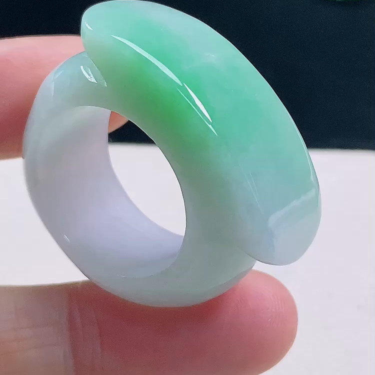 缅甸翡翠戒指玉戒指天然玉石A货