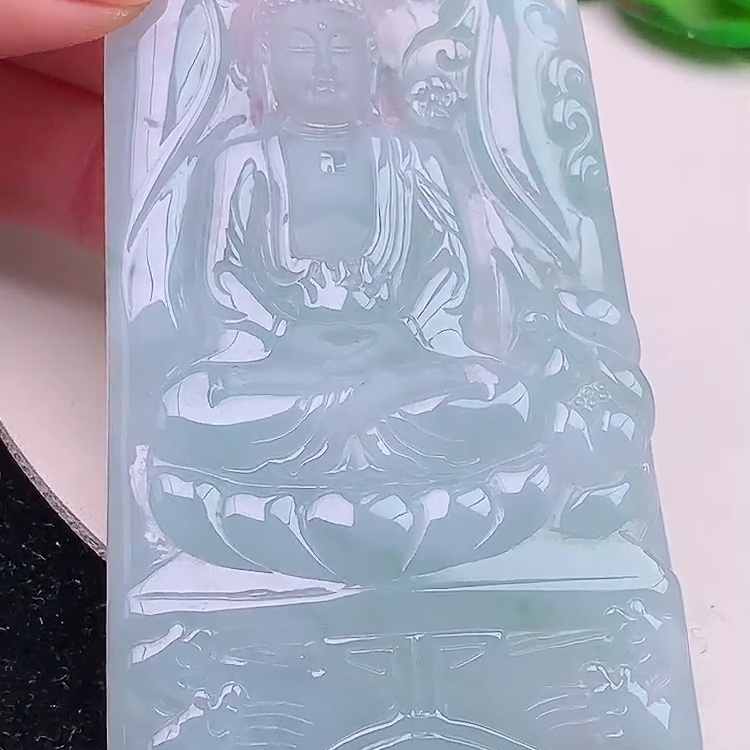 缅甸翡翠大日如来玉吊坠天然玉石A货冰种高档新款收藏礼物1205