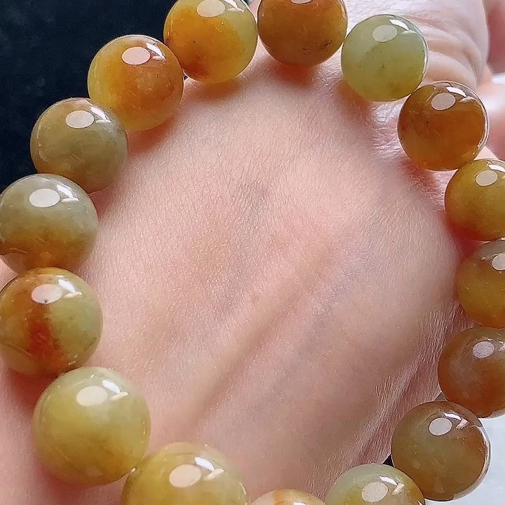 缅甸翡翠手串玉手串天然玉石A货冰种黄翡证书高档正品老坑0110,珠宝/钻石/翡翠,手链/手串,淘宝优惠券,粉丝福利购,淘宝优惠卷