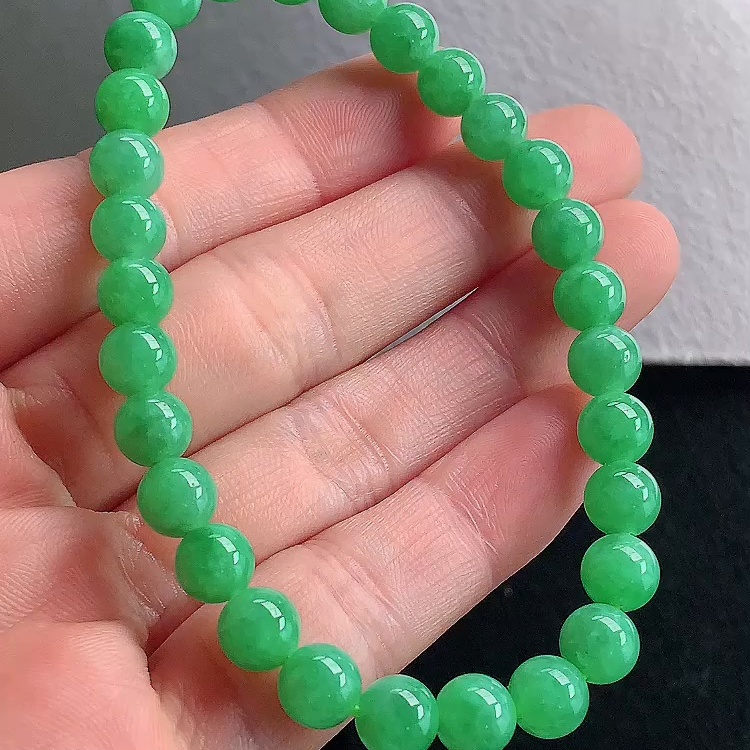 缅甸翡翠手串玉手串天然玉石A货