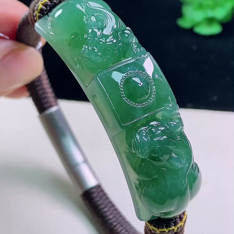 缅甸翡翠手串玉手串天然玉石A货