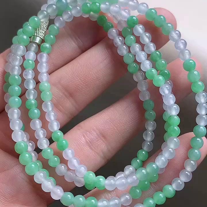 缅甸翡翠项链玉项链天然玉石A货
