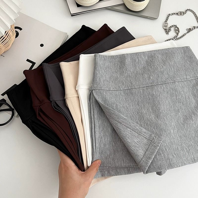 辣妹高腰侧开叉半身裙