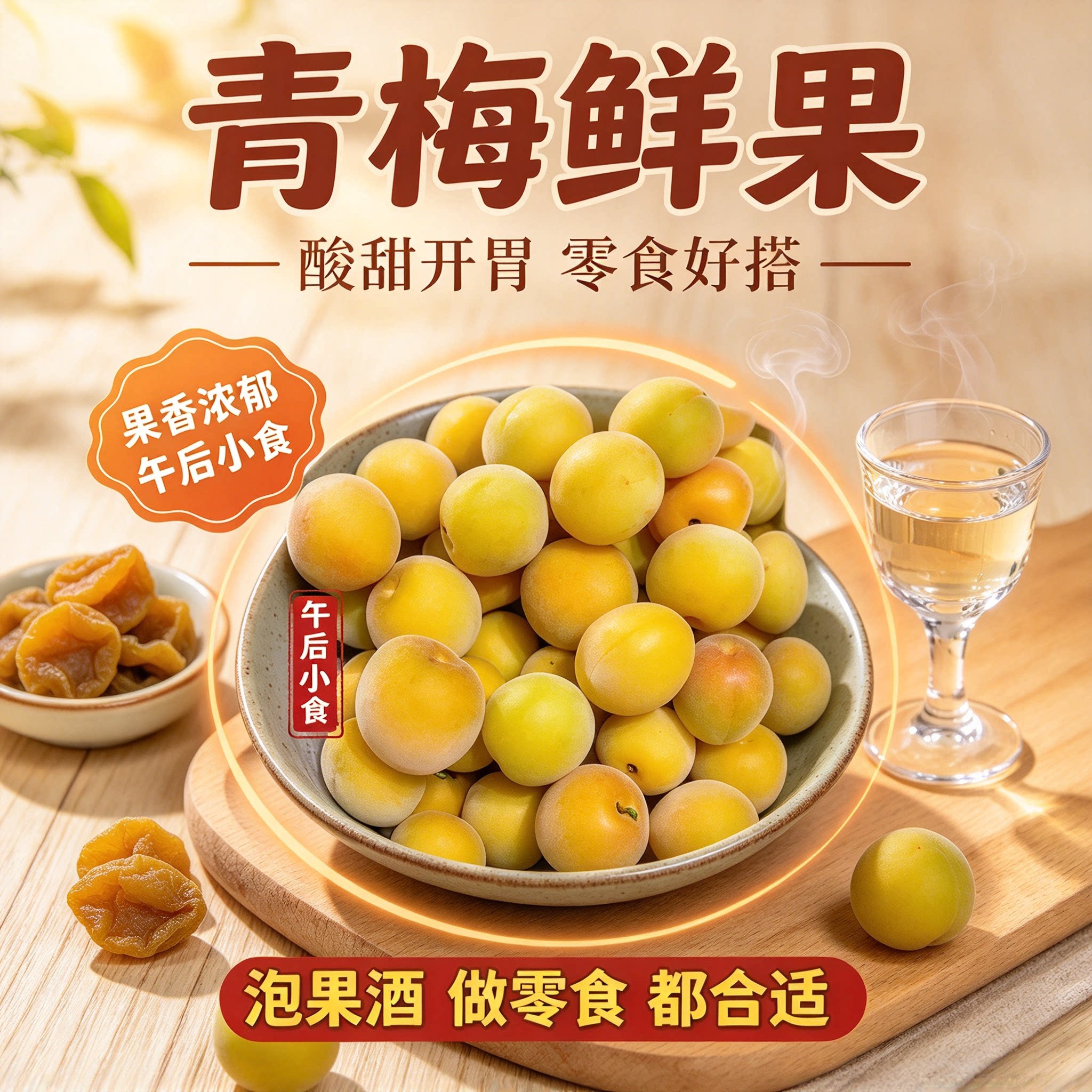 轻加工青梅鲜果泡酒半成品蜜饯酸梅子酿酒青竹梅大果黄梅零食开胃