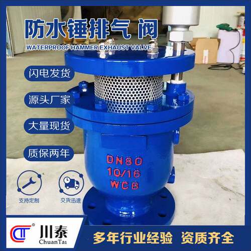川泰软密封法兰连接复合式防水锤排气阀 厂家HBGP4X-10/16C