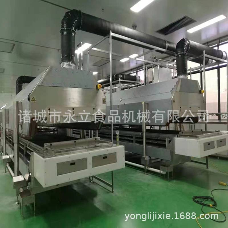 鲜活海鲜隧道式速冻机 整鸡鸭快速冷冻设备 食品厂大型单冻流水线