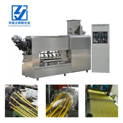 意大利面设备小弯管通心粉生产线 立烨单螺杆螺旋意面挤压机