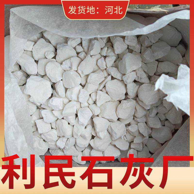 河北唐山生石灰粉块熟石灰正品白灰土壤鱼塘养殖净水养蚕蘑菇驱虫