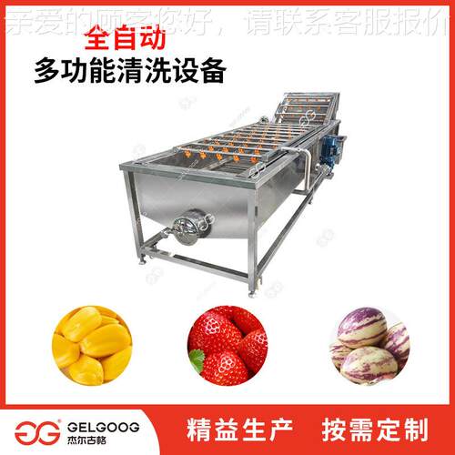 食品厂全自动果清洗机设 气泡KKV喷淋式洗果洗净果机备械 鲜果清