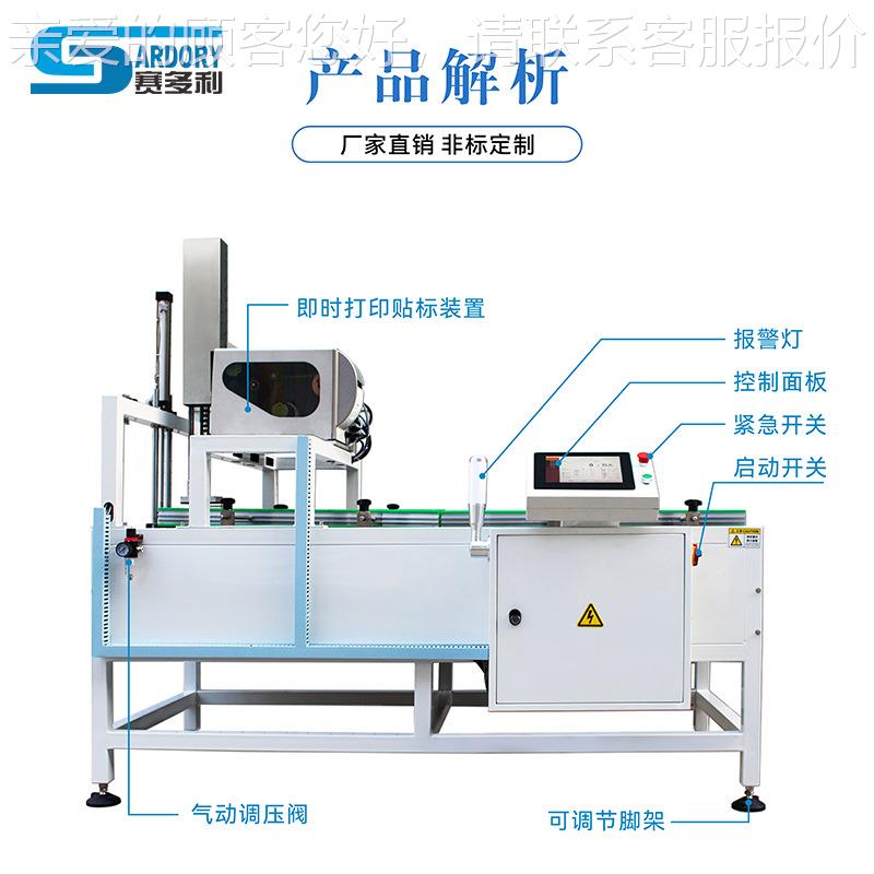 时纸箱在线即打印贴标机袋BBK装产品二维码流水实时线自签动称重