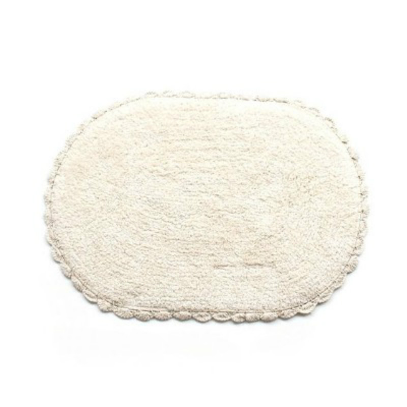 韩式创意手工偏织花边全棉客厅卧室地垫入户进门房门浴室吸水脚垫