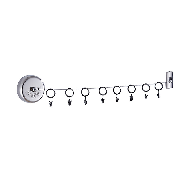 免打孔伸缩窗帘轨道配件铁钢丝挂道线隔断帘拉线绳子浴室神器晾衣