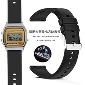 适配卡西欧小方表硅胶手表带男A168 91W橡胶表带18mm A159 A158