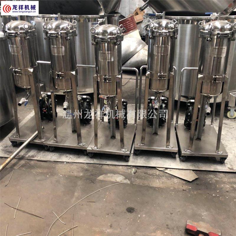工业用商用304不锈钢单多袋式过滤器吊环法兰卡扣卡箍前置过滤器