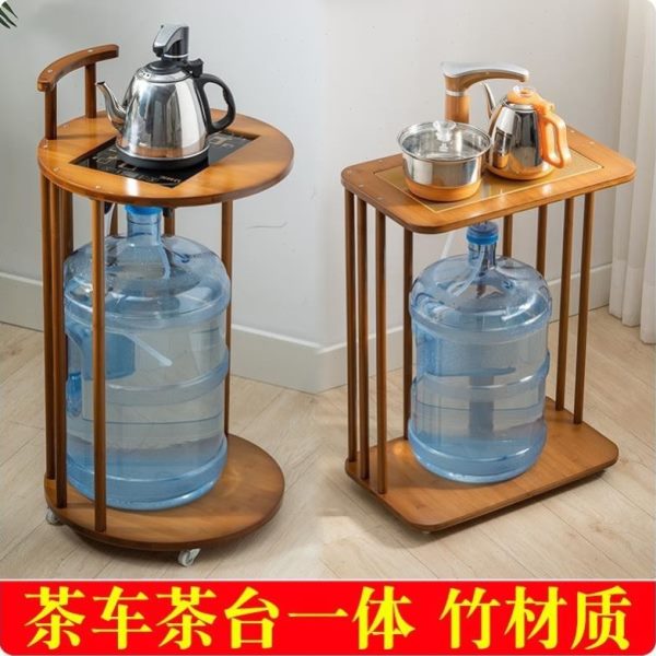 烧水壶一体柜桶装水可移动自动泡茶台夹缝置茶烧水茶水柜储储物架
