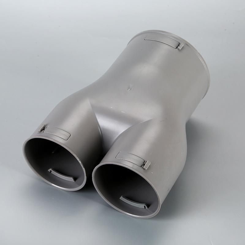 新风系统配件U型三通110变75裤衩160变110三通PE管道配件ABS材质