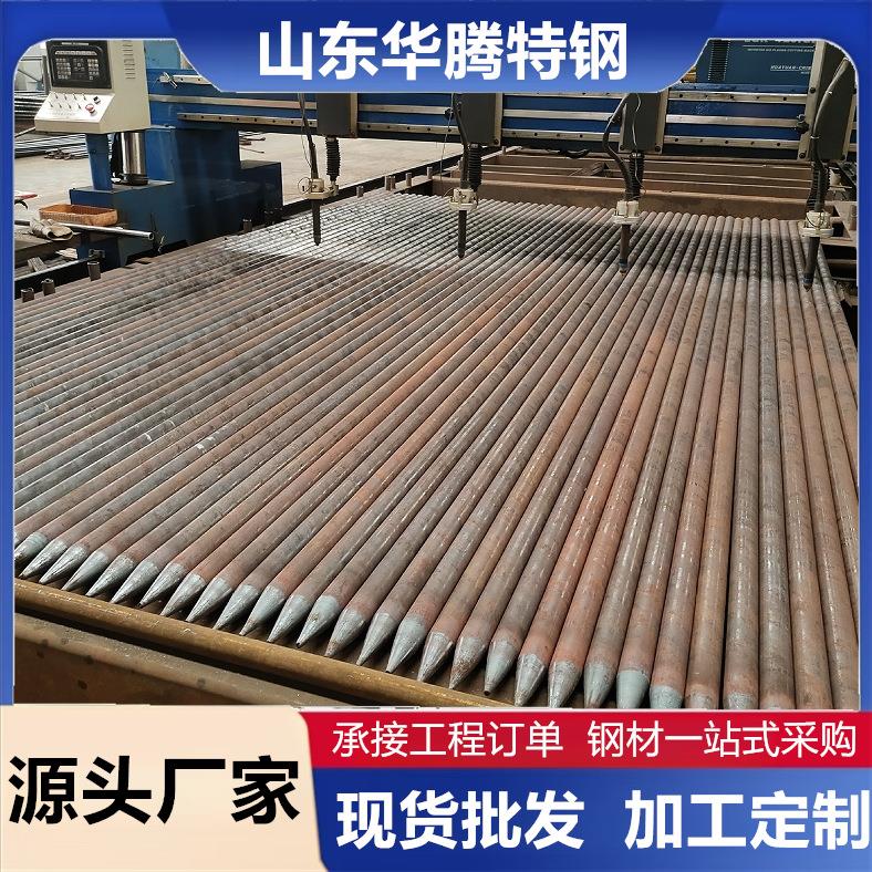 隧道超前小导管48*3无缝钢管打孔出尖加紧箍注浆小导管预埋钢花管