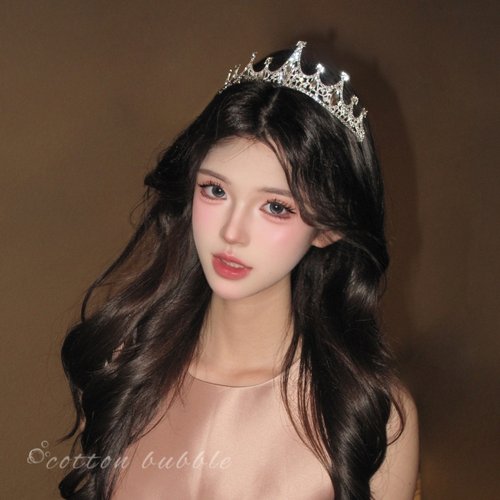 在逃公主水晶皇冠头饰生日王冠