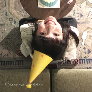 黄色毛球生日帽子装 饰头饰拍照道具女生氛围感成人派对party发饰