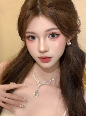 千金水滴项链公主生日礼服配饰