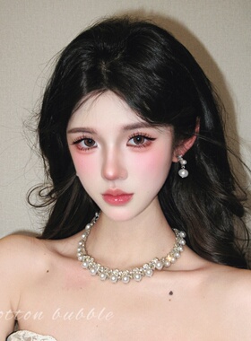 白月光~千金风闪锆珍珠项链配饰