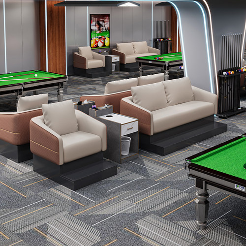 台球沙发高档台球厅专用观球椅看球卡座休闲专用双人台球室椅沙发