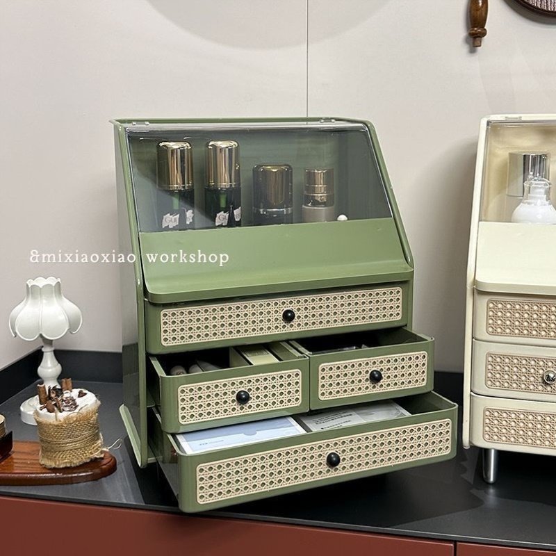 化妆品收纳盒大容量防尘桌面梳妆台抽屉式置物架口红护肤品收纳箱