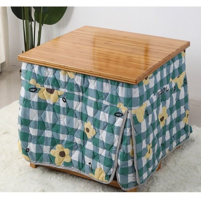 全套实木烤火桌子烤火架家用可折叠正方形多麻将桌炕桌客厅取暖桌