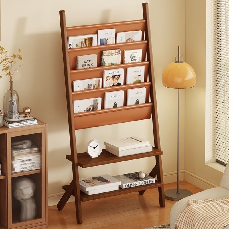 中古杂志架落地放报纸报刊收纳置物架儿童汇本架靠墙宣传册展示架