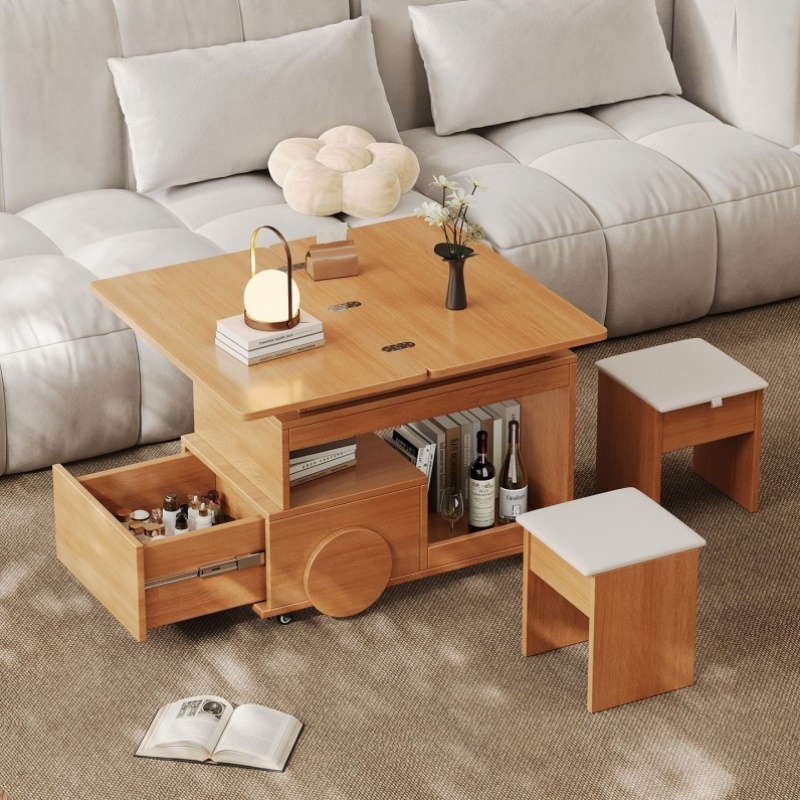 可移动小推车边几茶几家用多功能可折叠小户型简约现代沙发柜