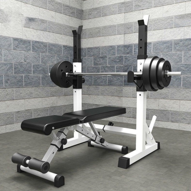 杠铃架深蹲架卧推器健身器材家用男士龙门架卧推床杠铃套装可调节