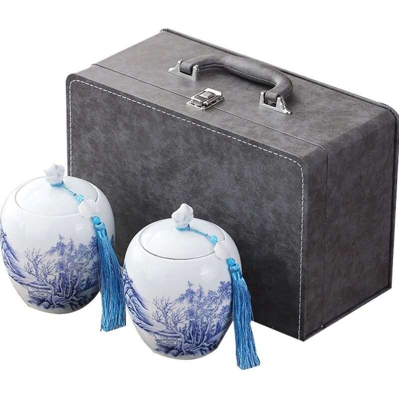 高档皮箱茶叶罐礼盒装空盒绿茶金骏眉红茶普洱白茶通用礼品盒定制