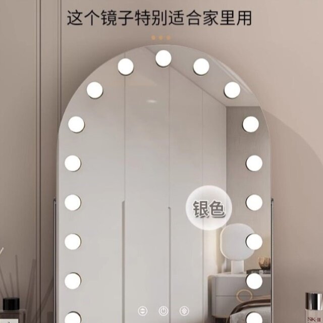 专用化妆台化妆师专用化妆镜网红台式led带灯镜子梳妆台桌面家用