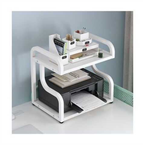 轻奢打印机桌子置物架落地移动办公室柜子电脑桌子置物柜放置架