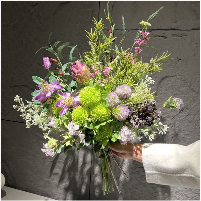 轻奢高端仿真花束假花高级感自然风手捧花干花装饰摆件餐桌花客厅