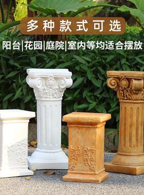 花园罗马柱装饰摆件白色