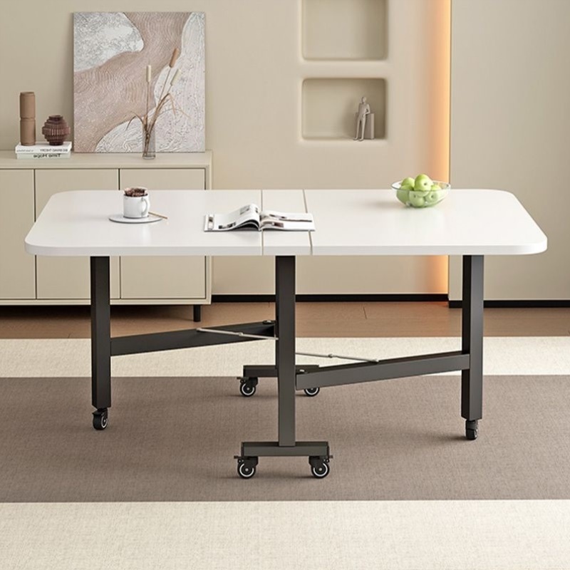 加厚折叠桌餐桌长方形书桌小户型免安装可移动多功能简易折叠餐桌