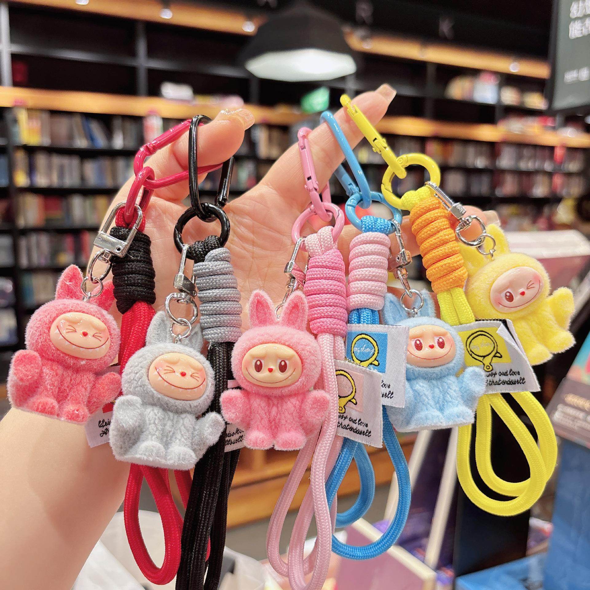 仿labubu拉布布公仔钥匙扣挂件