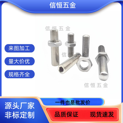 细牙螺纹型国标镀镍 ANBM5-15/20/25/30/35/40内六角螺丝调整螺栓