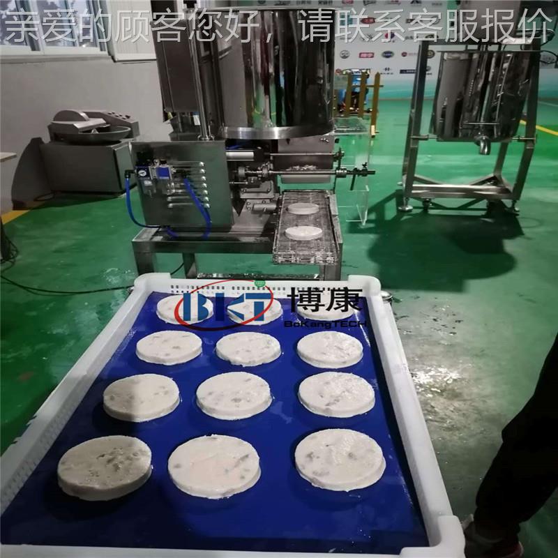 全自动机肉饼成型机 卡通涂鸡块成型生产线 福建虾GVM裹饼成型机