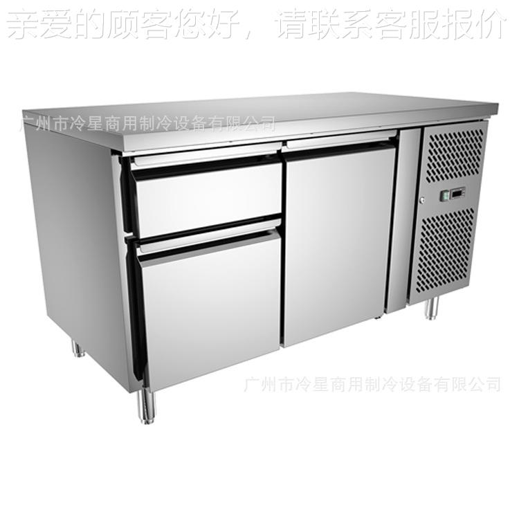 不锈作钢房抽屉冷藏工台 商用平台雪柜 801风冷无霜冰柜厨保式鲜