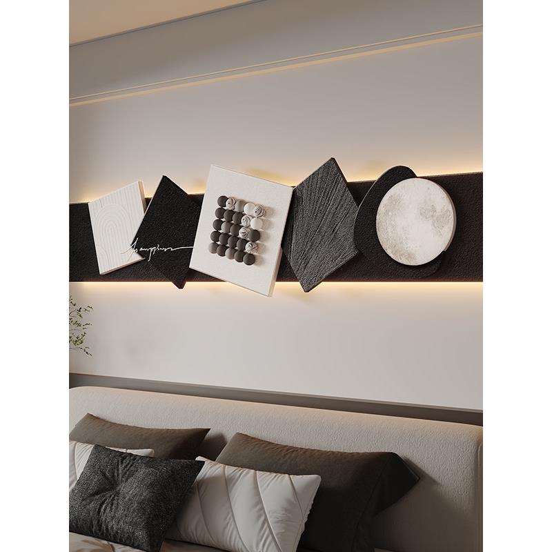 轻奢月球卧室装饰画意式极简客厅沙发墙面挂画高级感主卧床头壁灯