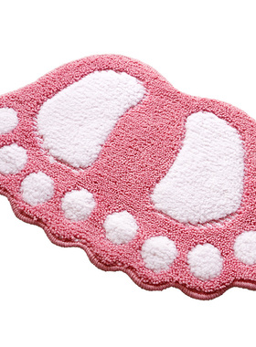 脚丫吸水地垫可爱卡通浴室卫生间房门口卧室厕所进门小地毯脚垫