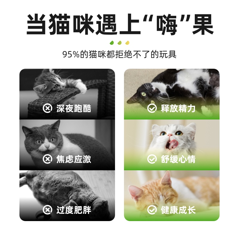 魔核猫玩具自嗨解闷虫瘿果猫咪磨牙棒木天蓼猫薄荷球小猫逗猫棒