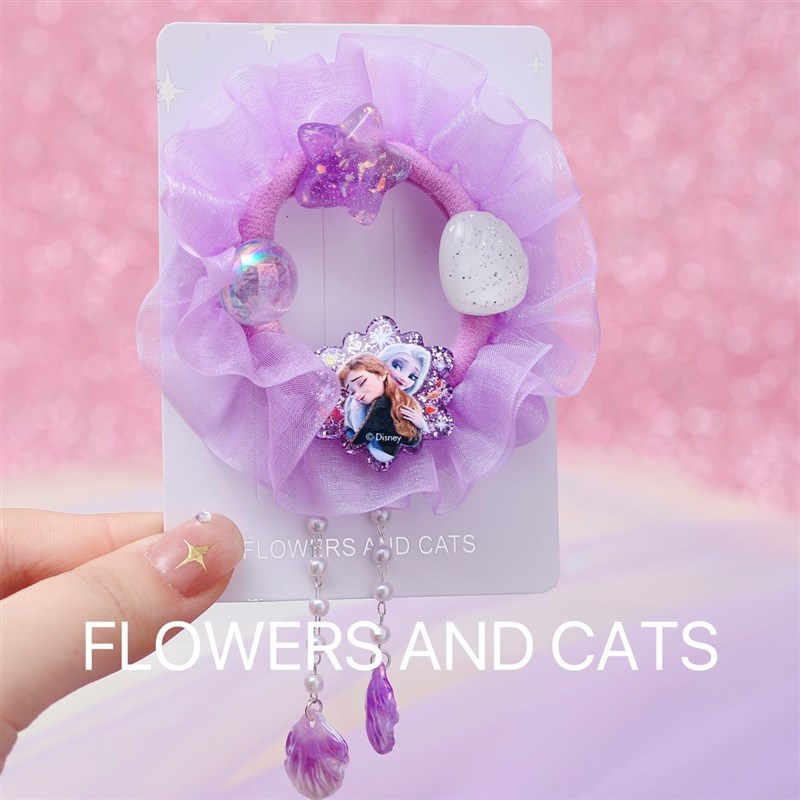 新款汉服古风发圈儿童头饰盘发古装发饰女童扎发中国风发绳头饰花